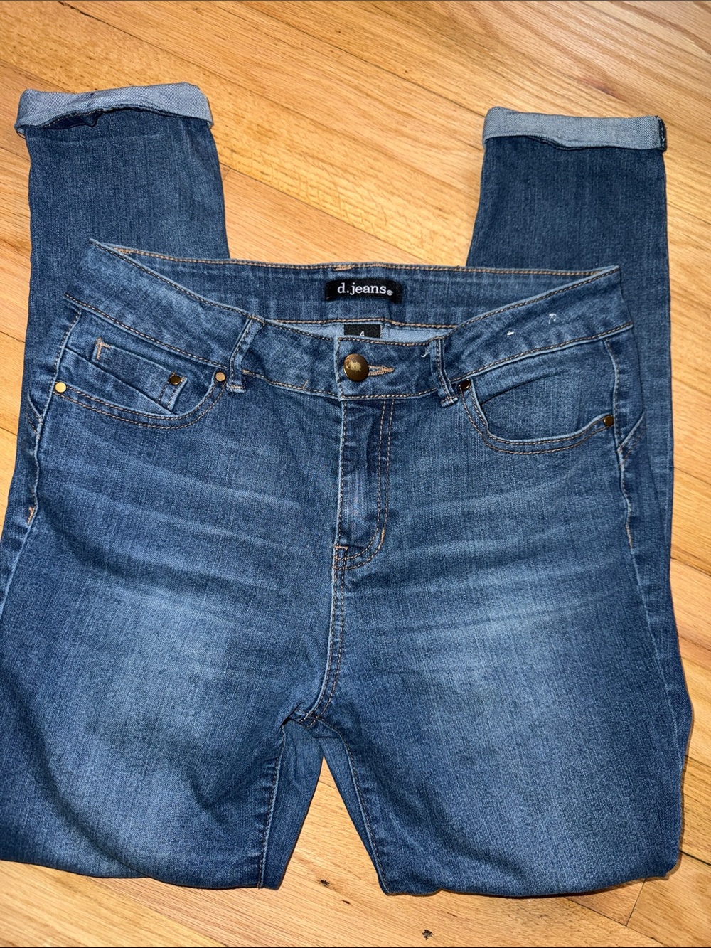 d. jeans Medium Blue Stretch Skinny Jeans